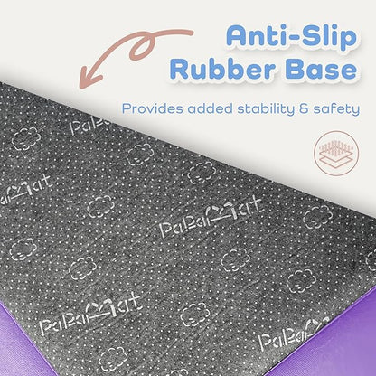 PAPAMAT 1.3" Thick Baby Floor Play Mat 50x50, Basic Padded Foam Mat for Tummy Time Crawling, Non Slip Cushioned for Babies Toddlers Infants Kids (Violet)
