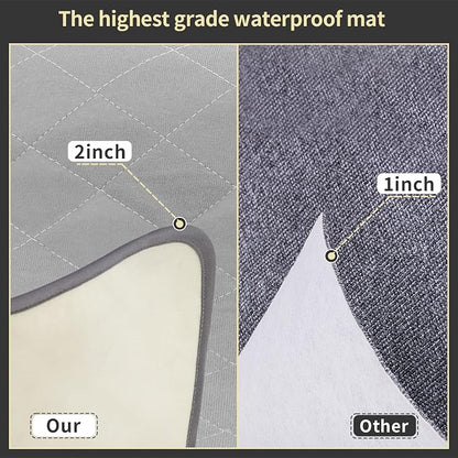 CoolShields Washable Pee Pads for Dogs, 48'' x 65'', Grey, 1 Pack | Ultra-Absorbent, Reusable Waterproof Puppy Training Pad for Crate & Carpet, Fits 24''high 6-panel Playpens.