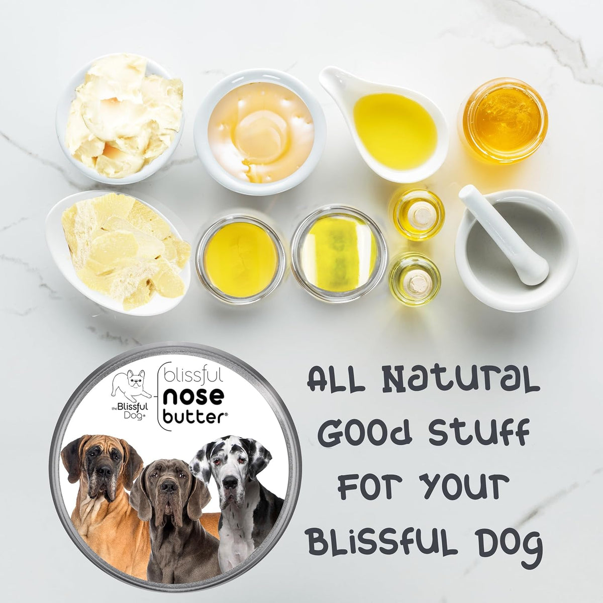 The Blissful Dog Great Dane Unscented Nose Butter - Dog Nose Butter, 4 Ounce