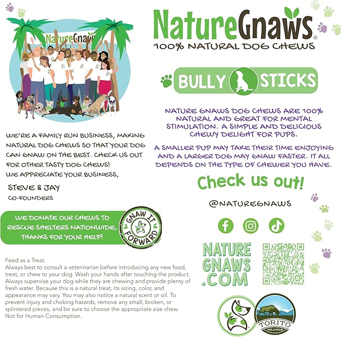 Nature Gnaws Braided Bully Sticks for Dogs 5-6" (3 Count) - Long Lasting for Small and Medium Dogs - Natural Beef Dog Chew Bones - Rawhide Free