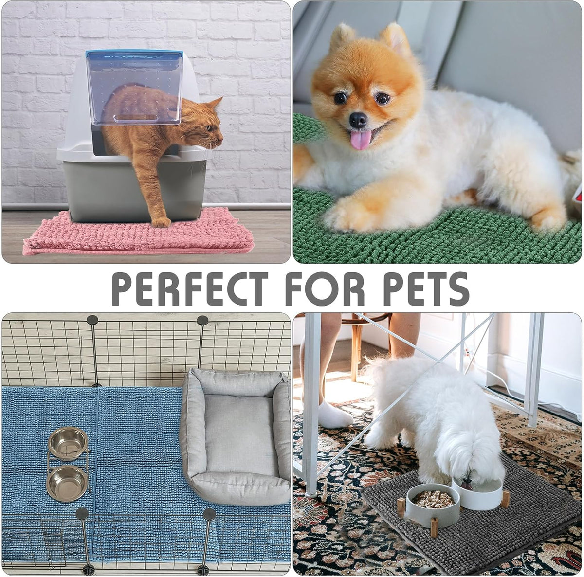 Amylove 4 Pcs Guinea Pig Cage Liner Guinea Pig Bedding Washable Fleece Pee Pads Reusable Small Animals Training Mat Small Animal Sleeping Bed for Bunny Hamster(Mixed Colors,12 x 12 Inch)