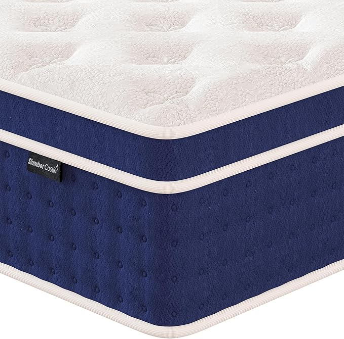 Twin Mattress, 12 Inch Hybrid Twin Size Mattress in a Box, Gel Memory Foam and Pocket Coils Innerpring Mattresses with Ergonomic Design, Pressure Relief and Support, CertiPUR-US, 39"*75"*12"