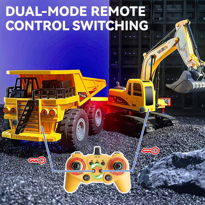 Remote Control Excavator Construction Vehicle Set  Educational Construction Toy For Children