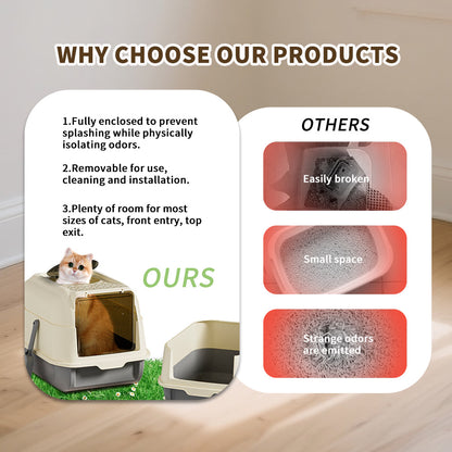 Only Self Pickup---Double-door Cat Litter Box