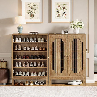 Tribesigns Shoe Cabinet with Doors, 5-Tier Shoe Storage Cabinet with Adjustable