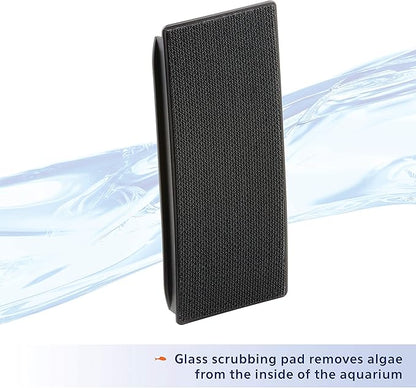Aqueon Aquarium Algae Scraper, Fish Tank Cleaning Magnets for Glass/Acrylic, Small, Black