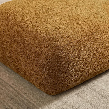 ZEKOKO Boucle Chaise Lounge Chair Indoor Comfy Fluffy Lounge Sofa Upholstered Chaise Lounge Modern Lounge Chair Indoor for Living Room Bedroom Office (Left Hand, Orange)