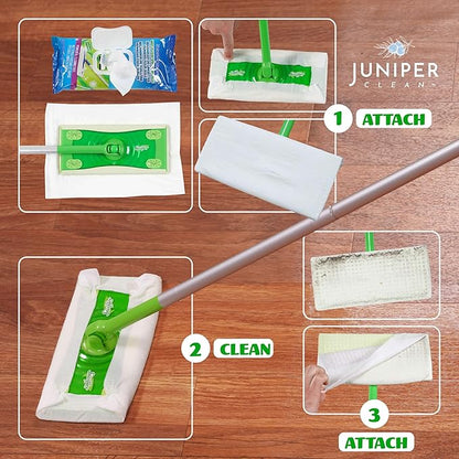 Wet Floor Wipes, Multi Surface Floor Cleaner Wet Mop Pads Fit Swiffer Sweeper Mop, Fresh Scent & Plant-Based Textured Cloth Trap Absorb Dirt, 20 Count (Pack of 12)