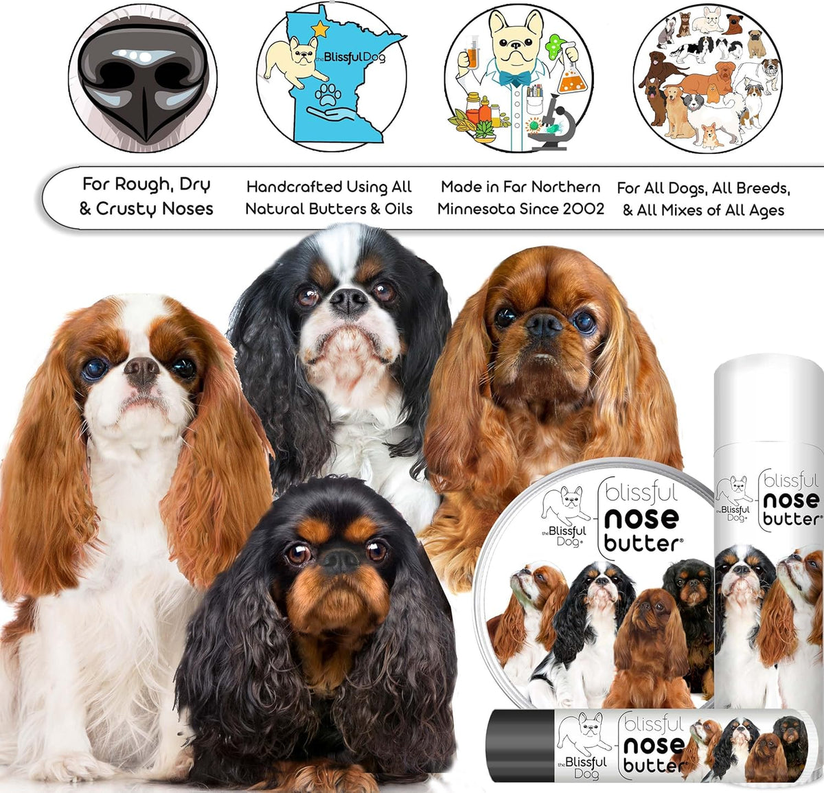 The Blissful Dog English Toy Spaniel Unscented Nose Butter
