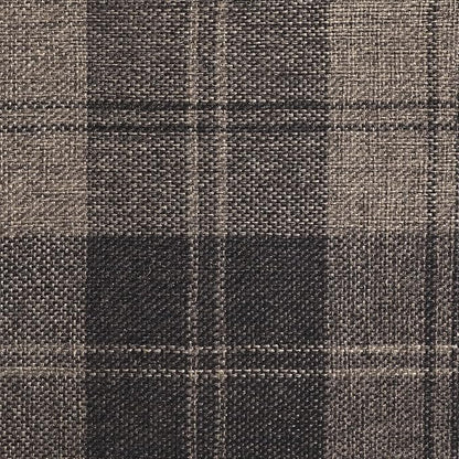 AAAAAcessories D-Shaped Chair Cushions, 2" Thick Dining Chair Pads with Ties and Removable, Machine-Washable Cover, 17" x 16", Set of 8, Brown Checkered