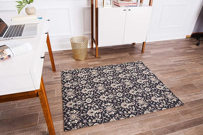 Anji Mountain Rug'd Office Chair Mat for Carpet & Hardwood Floor - Jacquard Woven Top, Anti-Slip Backing, Low Pile, Floor Protector Desk Chair Mat, Office Rugs for Rolling Chairs (36 x 48)