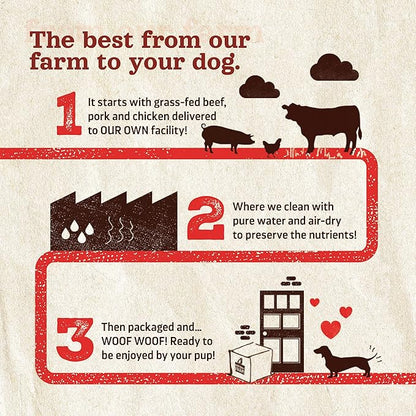 Natural Farm Rib Bones for Dogs (6 Inch, 8 Pack) - Beef Ribs for Dogs, Farm-Raised Cattle - Slow-Roasted Flavor - Low Odor for Indoor, Outdoor Chewing - Promotes Dental Health