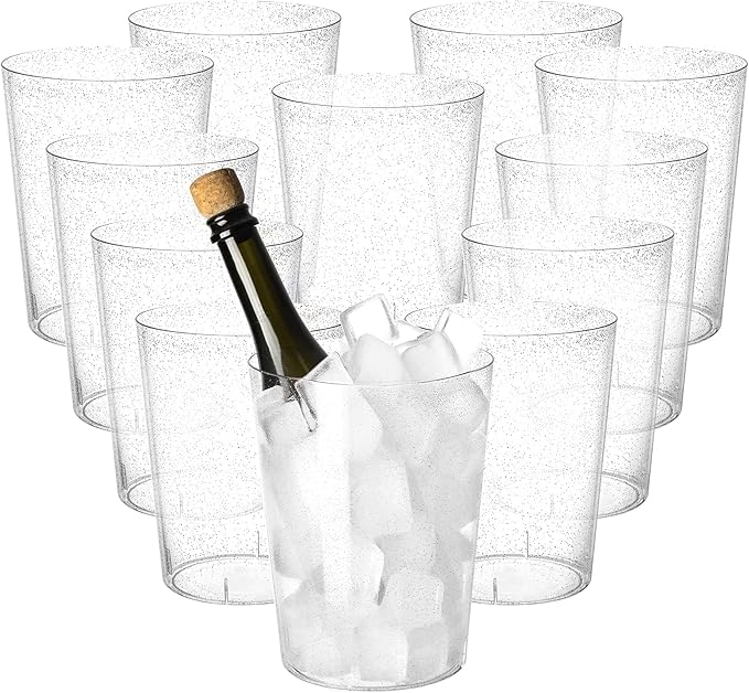 Tiawudi 12 Pack Plastic Ice Bucket
