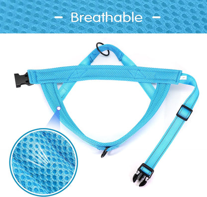 Didog No Pull Dog Harness with Soft Mesh Padded,Reflective & Quick Fit Light Weight Dog Strap Vest Harness,Easy for Walking Training (XS:Chest 15-18", Mesh-Blue)