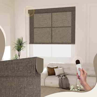 Boolegon Motorized Light Filtering Roller Blinds