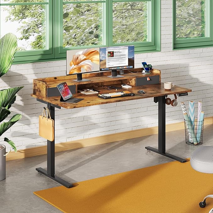 DEVAISE 55×28 Inch Electric Standing Desk
