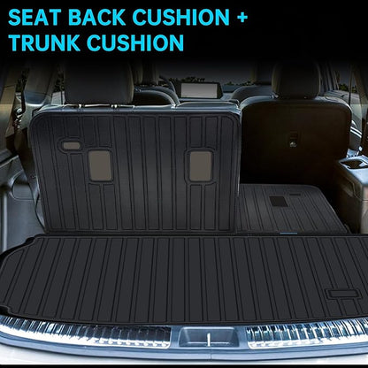 Floor Mats Fit for 2024 2025 2026 Chevrolet Traverse 8 Seats (Bench Seats), 3 Row Floor Mats & Backrest mats & Trunk mat for Chevy Traverse Accessories