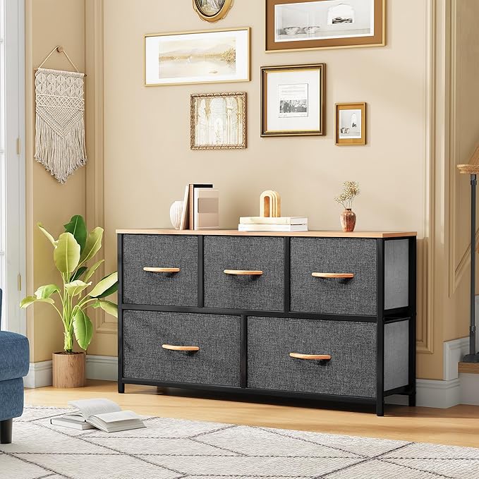 DWVO Dresser for Room with 5 Drawers