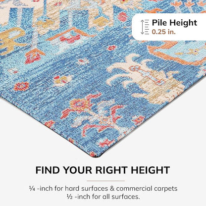 Anji Mountain Rug'd Office Chair Mat for Carpet & Hardwood Floor - Jacquard Woven Top, Anti-Slip Backing, Low Pile, Floor Protector Desk Chair Mat, Office Rugs for Rolling Chairs (40 x 54)