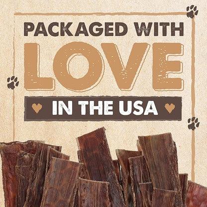 Mighty Paw Naturals Beef Gullet Jerky for Dogs | 100% Natural Beef Gullet Sticks for Small, Medium and Large Breeds. Natural Treat for Large Pets, and Puppies. Dried Dog Treats 14 oz