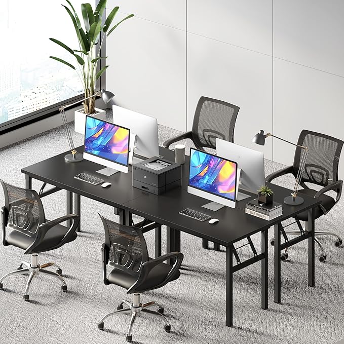 Need Home Office Desk 47 inch - No Assembly Folding Computer Table with BIFMA Certification,Computer Table Workstation Perfect for Teens/Office/Home