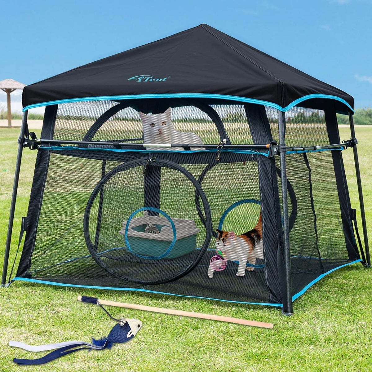Cat Enclosure and Cat Tower Tent with Two Styles of. A calm, considered pick for modern pet homes.