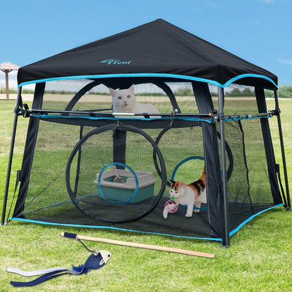 Cat Enclosure and Cat Tower Tent with Two Styles of. A calm, considered pick for modern pet homes.