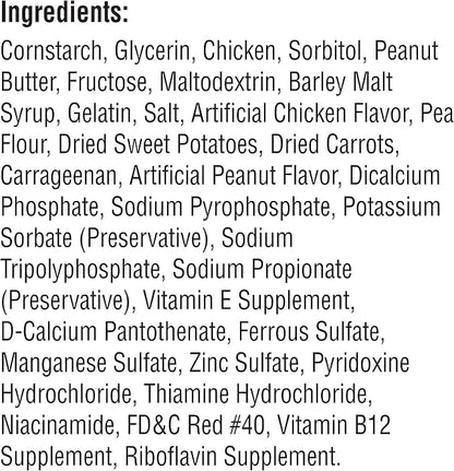 SmartBones Mini Chews With Real Peanut Butter 32 Count, Rawhide-Free Chews For Dogs