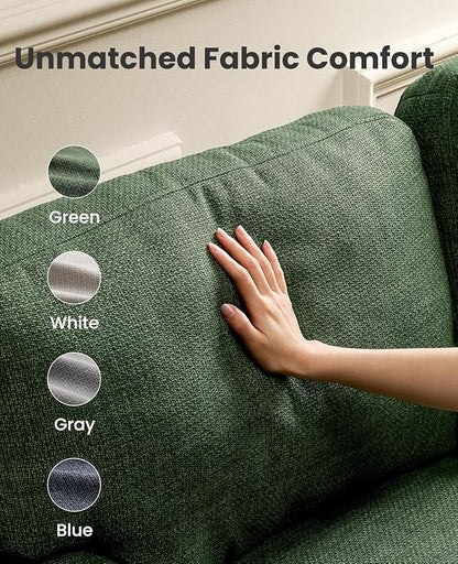 Amada 89" Sofa, 3 Seater Couch for Living Room, Modern Sofa with Deep Seats & Wide Armrests, Comfy Couch with Removable Washable Covers, Linen Fabric, Easy Assembly