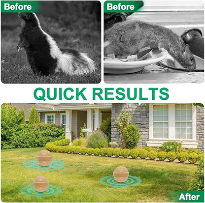 24 Pack Skunk Repellent Outdoor, Natural Peppermint Skunk Repellent Ball Humane Keep Skunk, Squirrel, Mouse, Mole Away from Yard Garden Lawn, Powerful Skunk Deterrent Outdoor