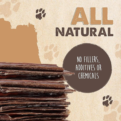 Mighty Paw Naturals Beef Gullet Jerky for Dogs | 100% Natural Beef Gullet Sticks for Small, Medium and Large Breeds. Natural Treat for Large Pets, and Puppies. Dried Dog Treats 14 oz