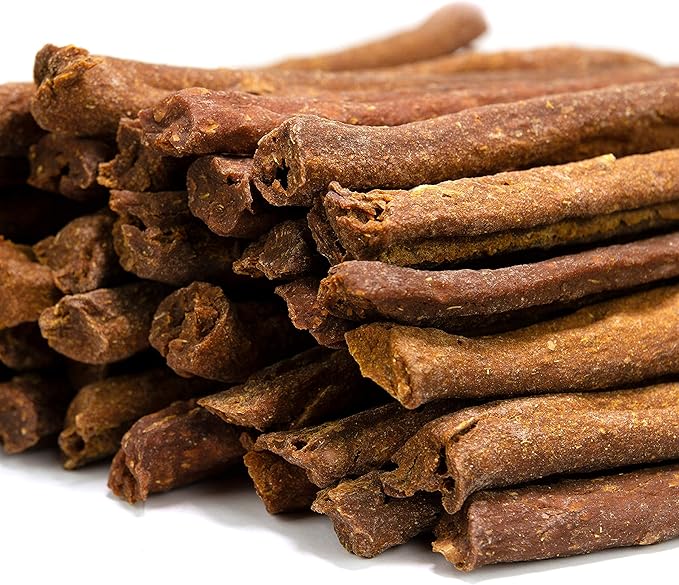 BRUTUS & BARNABY USA Sweet Potato Dog Treats - Crunchy Grain Free Cinnamon Apple Sticks, Promotes Positive Gut Health with Natural Anti-Diarrhea Properties (Cinnamon & Apple, 2 lb)