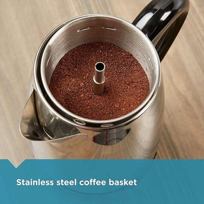 Farberware Electric Coffee Percolator, Stainless Steel Basket, Automatic Keep