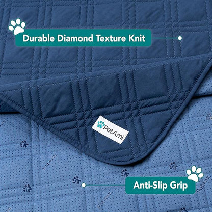 PetAmi Waterproof Couch Cover for Dogs, Waterproof Pet Blanket, Reversible Furniture Cover Sofa Protector for Pet Cat Bed, Washable Waterproof Blanket Dog Cover for Couch Seat, 30x70 Blue