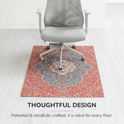 Anji Mountain Rug'd Office Chair Mat for Carpet & Hardwood Floor - Jacquard Woven Top, Anti-Slip Backing, Low Pile, Floor Protector Desk Chair Mat, Office Rugs for Rolling Chairs (36 x 48)