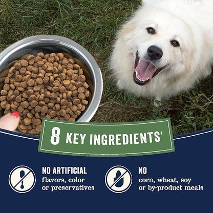 CANIDAE Pure Farm to Bowl Grass-Fed Beef & Barley Dry Dog Food, Adult, 22lb
