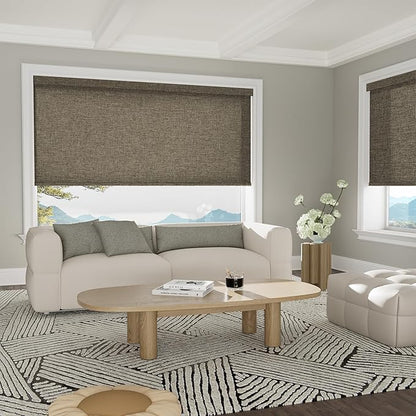 Boolegon Motorized Light Filtering Roller Blinds