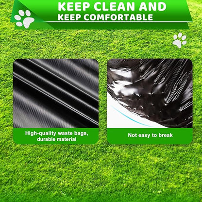 Dog Waste Bags for 15L Dog Poop Trash Can, 5 Pack Rolls Totaling 100 Bags, Black, Unscented