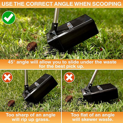 Neater Pet Brands Lift N’ Bag 2.0 Dog Pooper Scooper with Bag Attachment & 27" Pole for Small to Large Dogs, New & Improved Design, 15 Refill Bags, Heavy Duty Dog Poop Scooper for Yard, One-Hand Use