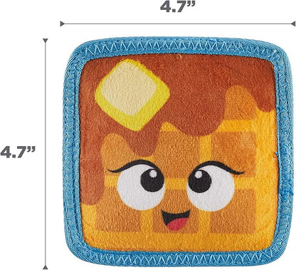 Outward Hound Tough Skinz Durable Squeaky Dog Toy with Two Tough Layers, Waffle, Multicolor, Small