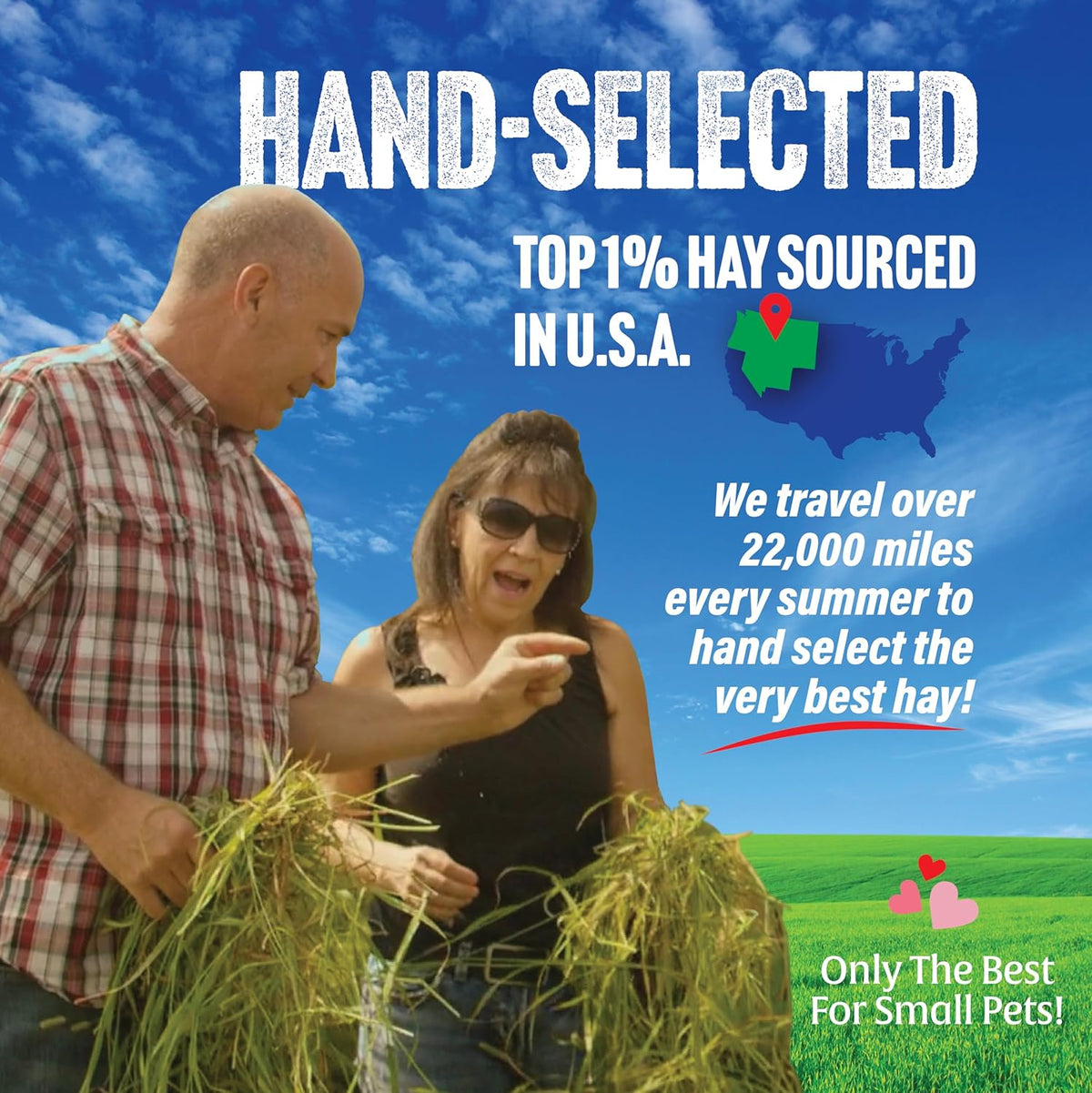 Small Pet Select-Sampler Box, 2ND Cutting, 3RD Cutting Timothy Hay, Oat Hay, & Orchard Hay