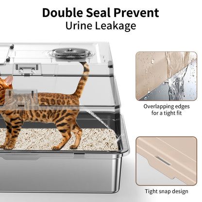 STAINLESS STEEL CAT LITTER BOX BIG SIZE