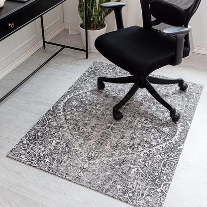 Anji Mountain Rug'd Office Chair Mat for Carpet & Hardwood Floor - Jacquard Woven Top, Anti-Slip Backing, Low Pile, Floor Protector Desk Chair Mat, Office Rugs for Rolling Chairs (36 x 48)
