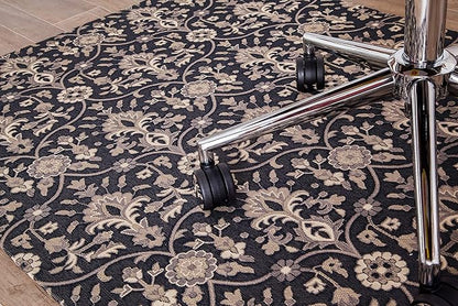Anji Mountain Rug'd Office Chair Mat for Carpet & Hardwood Floor - Jacquard Woven Top, Anti-Slip Backing, Low Pile, Floor Protector Desk Chair Mat, Office Rugs for Rolling Chairs (36 x 48)