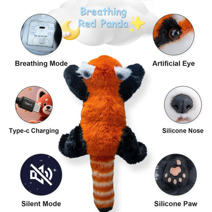 Breathing Red Panda Plush – Lifelike Calming Toy Gift