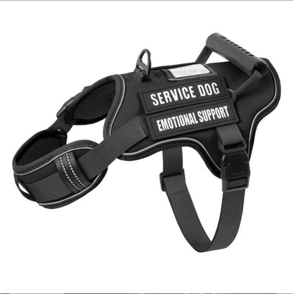 USLOCAL Tactical Service Dog Harness With Control Handle No Pulling Adjustable Reflective Pet Vest Harness Easy Walking Training
