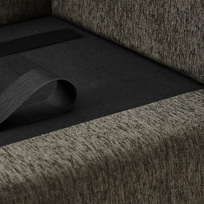 Oversized Pet Sofa, Curved Armrest Rectangular Dog Sofa, Linen Fabric Comfort Pet Couch for Large & Oversized Dogs-Dark Gray