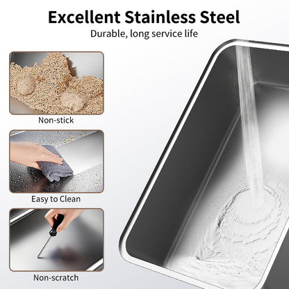STAINLESS STEEL CAT LITTER BOX BIG SIZE