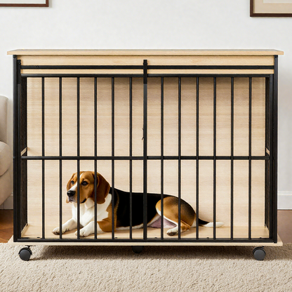 Dog crate furniture, large-sized dog crate suitable for medium to large dogs, wooden dog kennel furniture